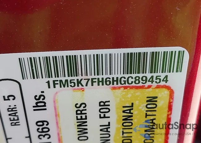 1FM5K7FH6HGC89454: 43008142