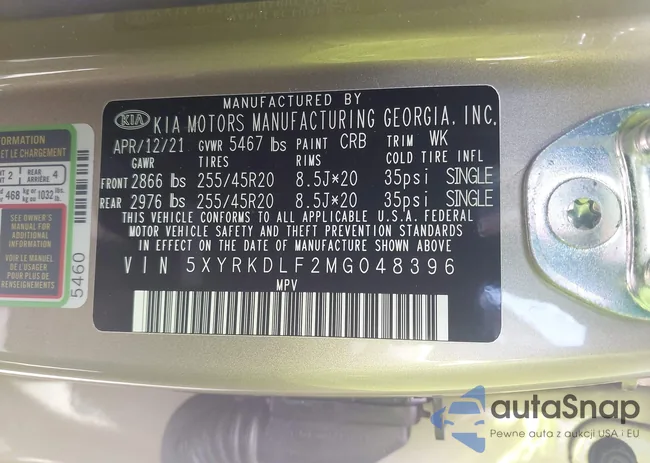 5XYRKDLF2MG048396: 43008210