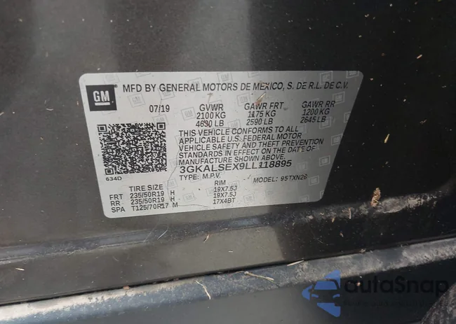 3GKALSEX9LL118895: 43009402