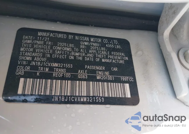 JN1BJ1CVXMW321553: 43009701