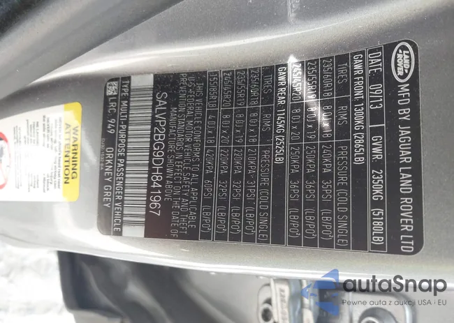 SALVP2BG9DH841967: 43009778