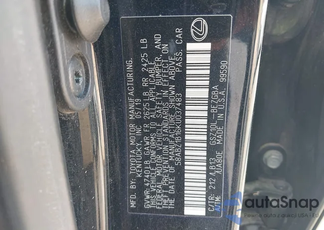 58ABZ1B16KU037483: 43009794