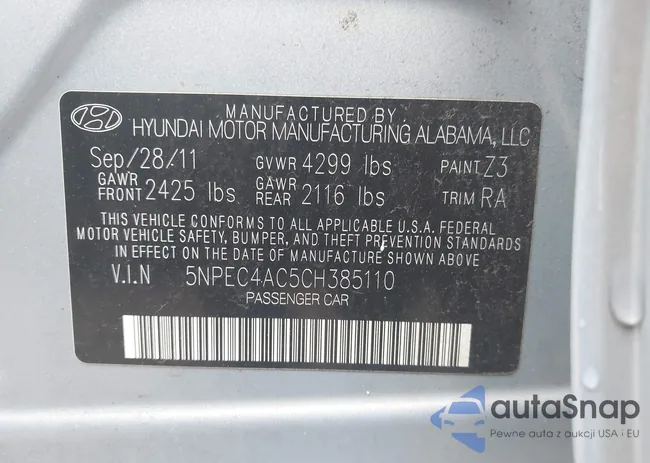 5NPEC4AC5CH385110: 43009807