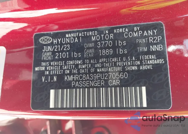 KMHRC8A39PU270560: 43009813