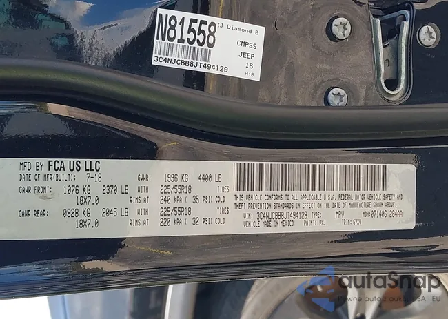 3C4NJCBB8JT494129: 43009847