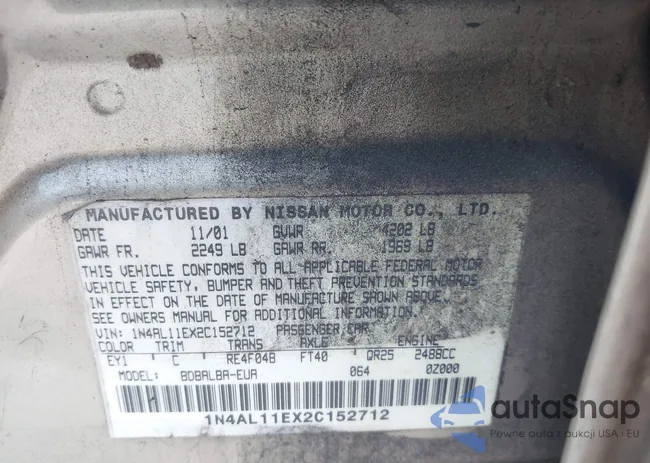 1N4AL11EX2C152712: 43009053