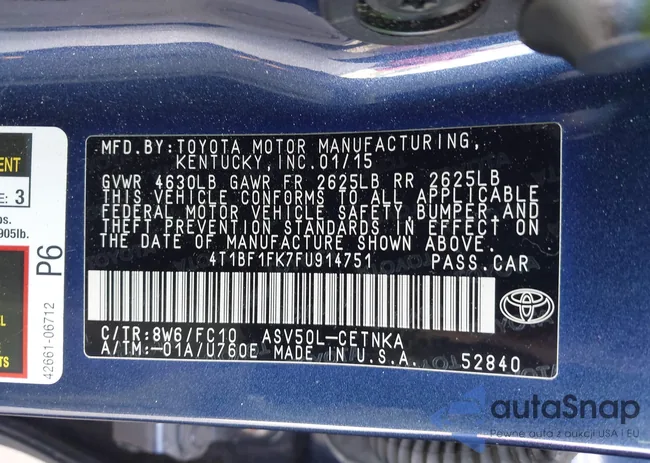 4T1BF1FK7FU914751: 43009064