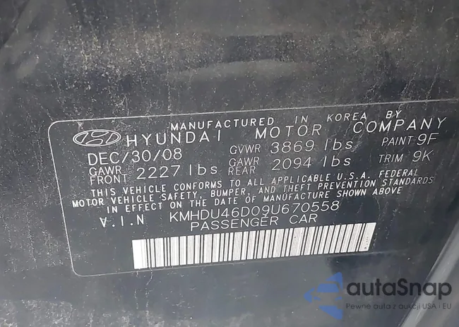 KMHDU46D09U670558: 43009106