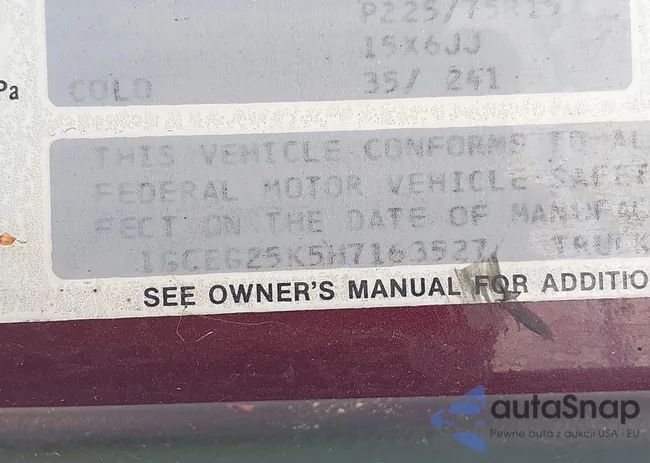 1GCEG25K5H7163527: 43009142