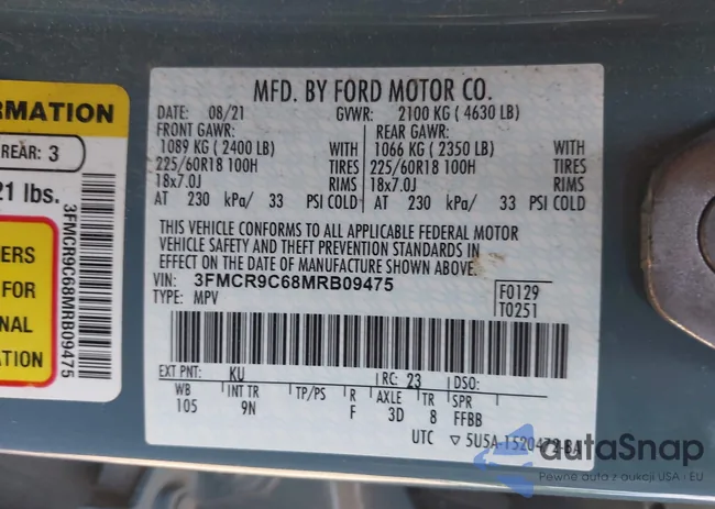 3FMCR9C68MRB09475: 43009174