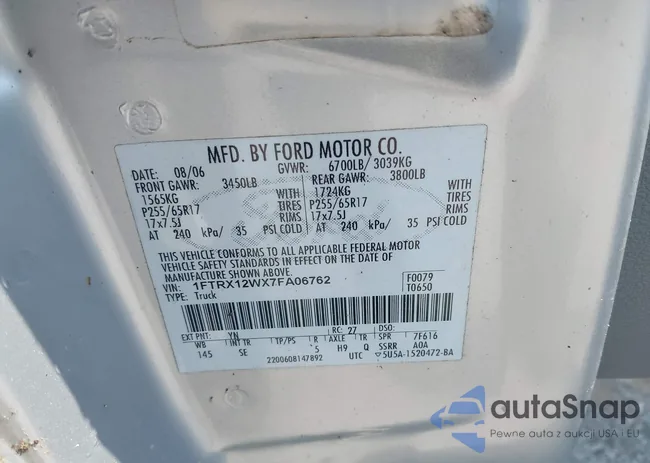 1FTRX12WX7FA06762: 43010327