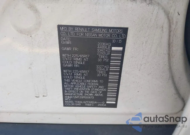 KNMAT2MT2GP610673: 43010342