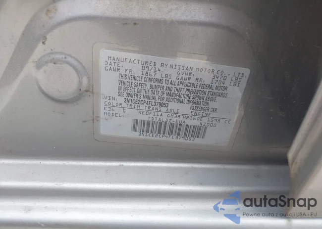 3N1CE2CP4FL379053: 43010557