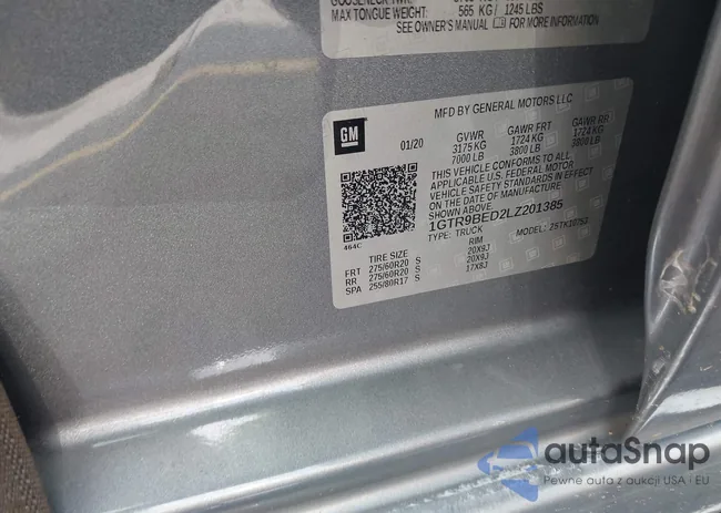 1GTR9BED2LZ201385: 43010778