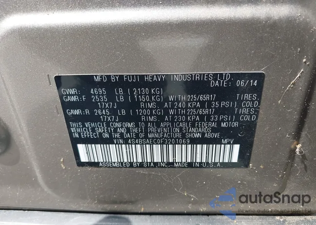 4S4BSAEC0F3201069: 43009909