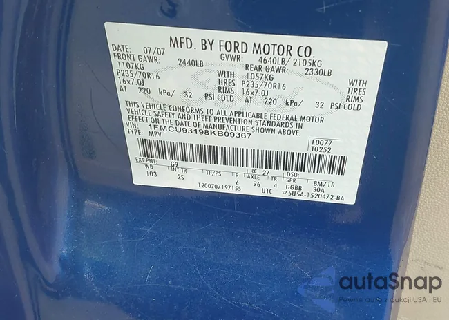 1FMCU93198KB09367: 43009970