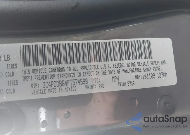 3C4PDDBG4FT574598: 43010080