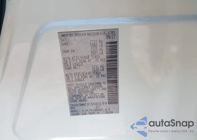 5N1DL0MN2JC500199: 43010091