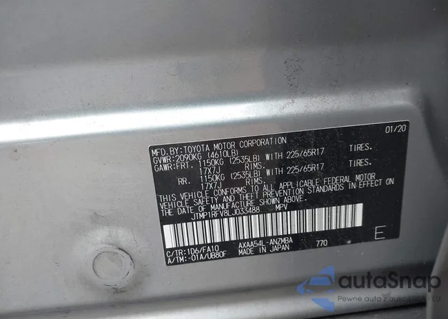 JTMP1RFV8LJ033488: 43010093