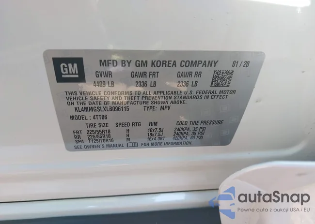 KL4MMGSLXLB096115: 43011316