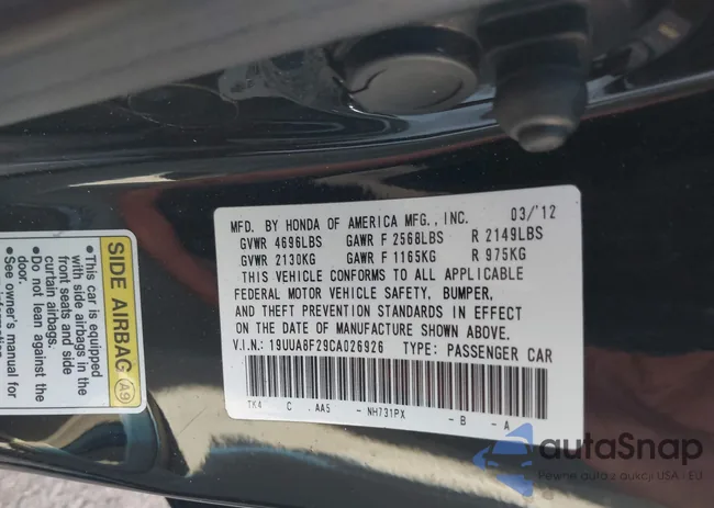 19UUA8F29CA026926: 43011318