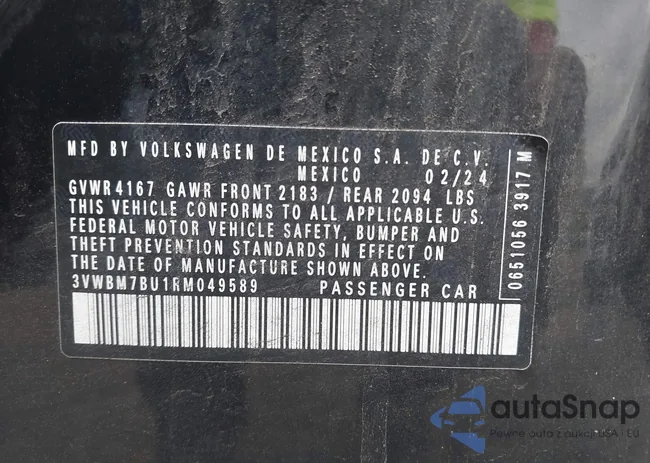 3VWBM7BU1RM049589: 43011398