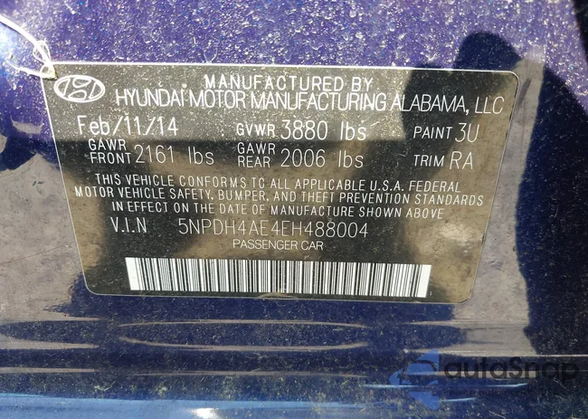 5NPDH4AE4EH488004: 43011413