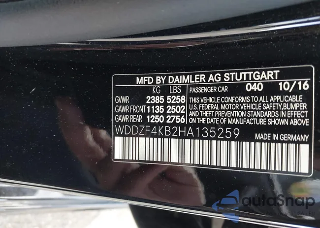 WDDZF4KB2HA135259: 43011439