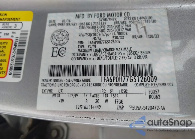 1FA6P0H77G5126009: 43011635