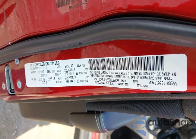 1C4PJLAB9EW162680: 43011720