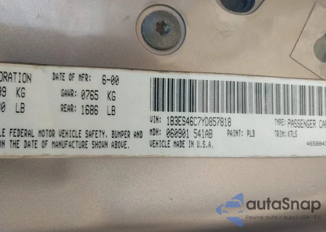 1B3ES46C7YD857818: 43011751