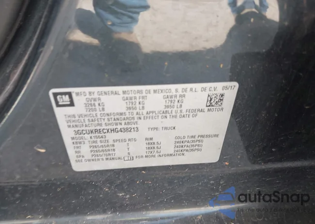 3GCUKRECXHG438213: 43011807