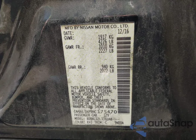 1N4AL3AP9HC175470: 43011823