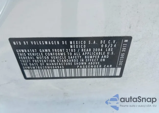 3VW5M7BU2RM094943: 43010908