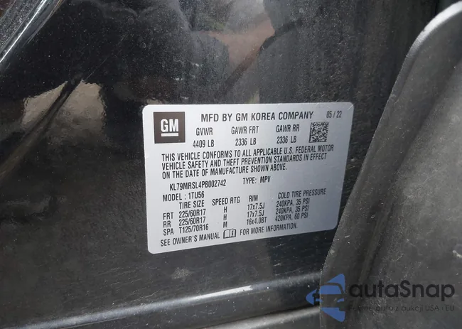 KL79MRSL4PB002742: 43011006