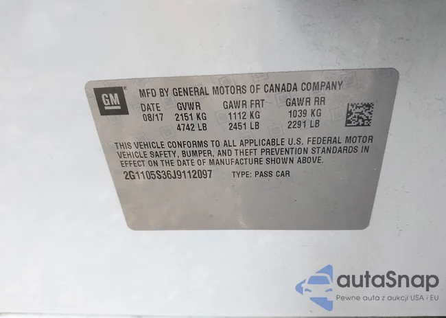 2G1105S36J9112097: 43011043