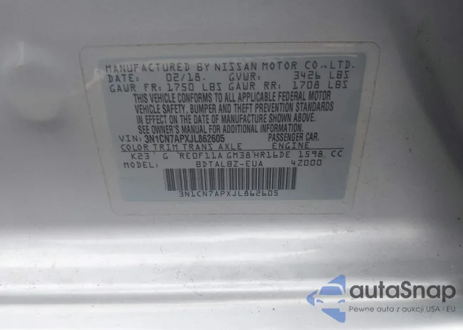 3N1CN7APXJL862605: 43011168