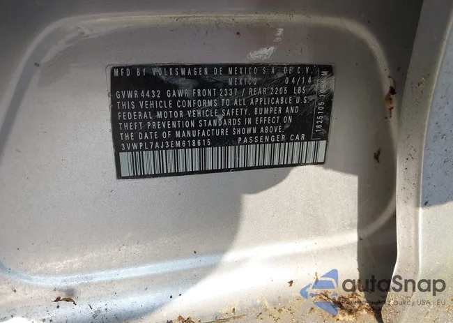 3VWPL7AJ3EM618615: 43011172