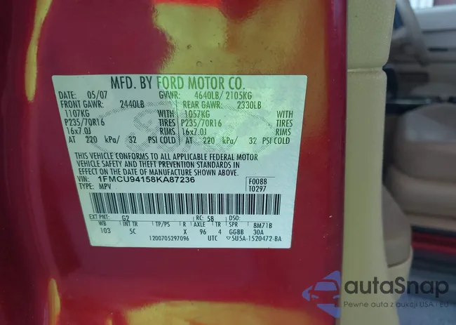 1FMCU94158KA87236: 43011210