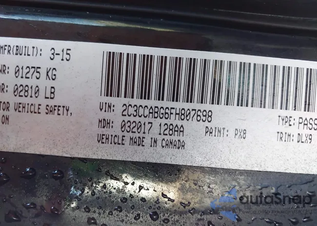 2C3CCABG6FH807698: 43012422