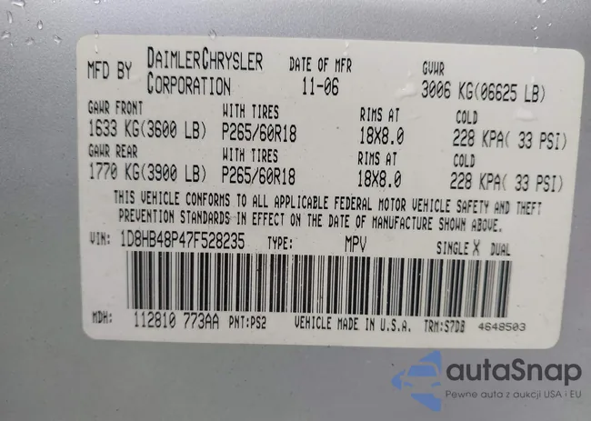 1D8HB48P47F528235: 43012755