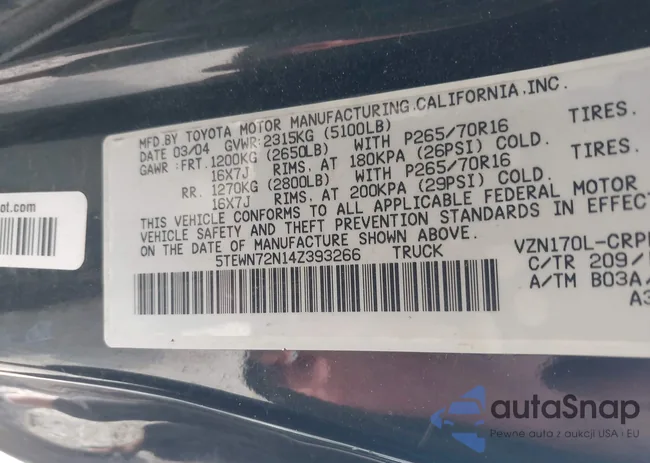 5TEWN72N14Z393266: 43012802