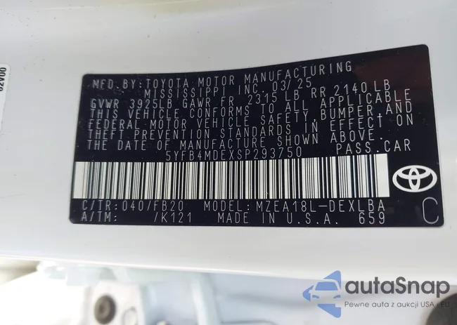 5YFB4MDEXSP293750: 43012002