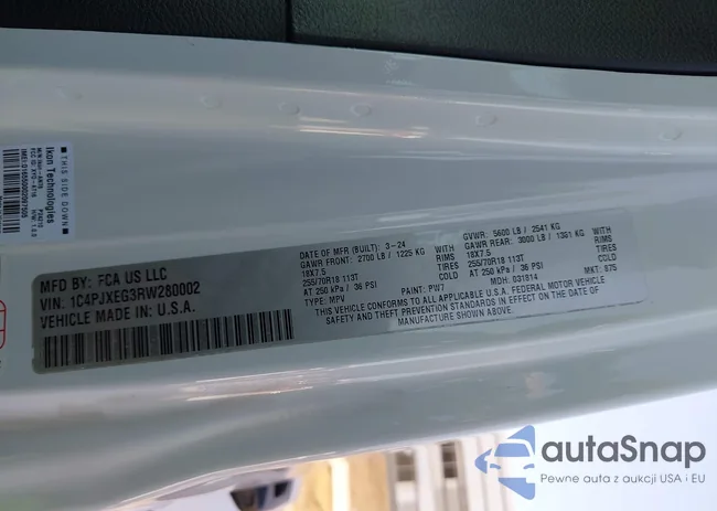 1C4PJXEG3RW280002: 43012061