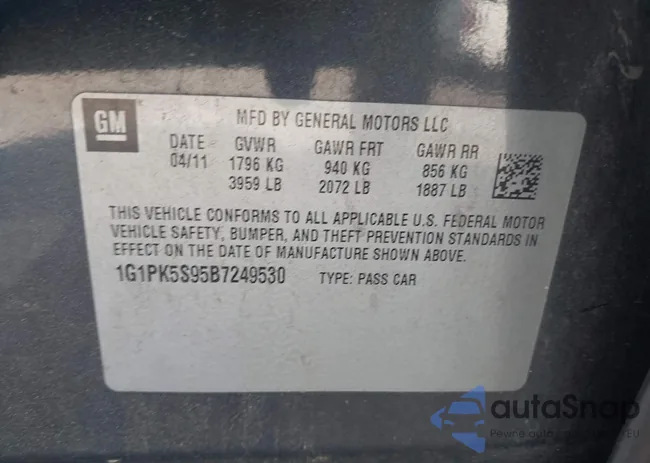 1G1PK5S95B7249530: 43012157