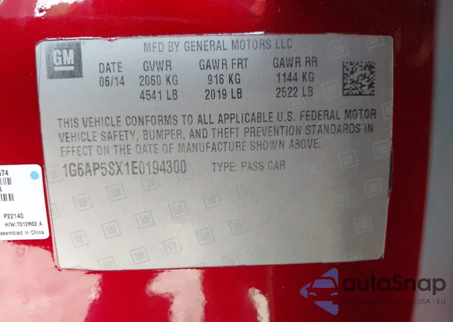 1G6AP5SX1E0194300: 43013296