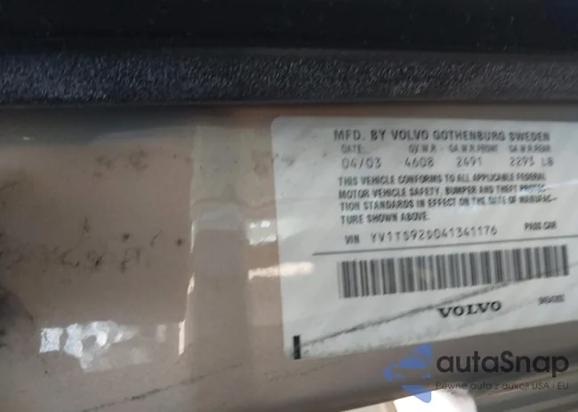 YV1TS92D041341176: 43013343