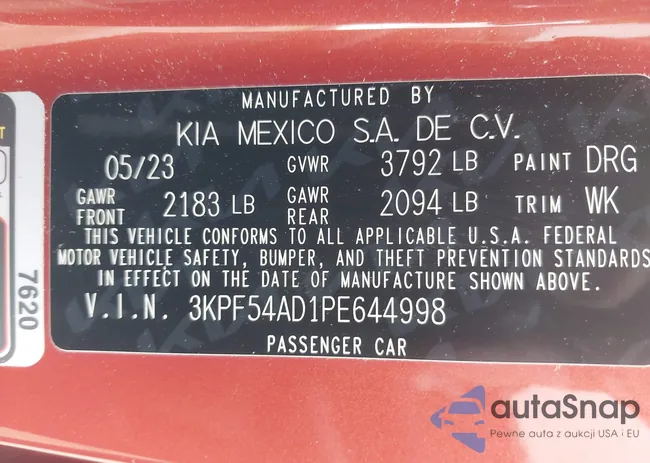 3KPF54AD1PE644998: 43013344