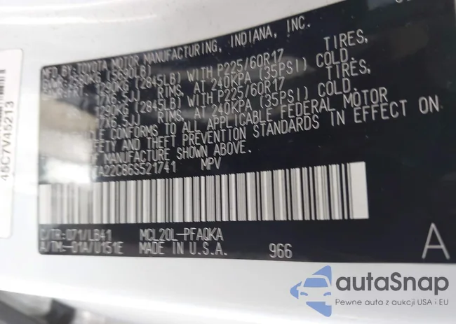 5TDZA22C86S521741: 43013437