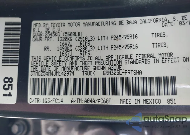 3TMCZ5AN4JM142974: 43013458